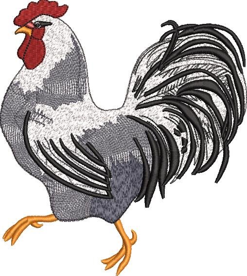 COCK EMBROIDERY DESIGN