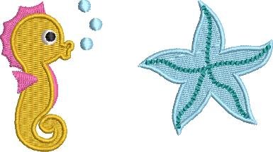 STAR FISH MACHINE EMBROIDERY DESIGN