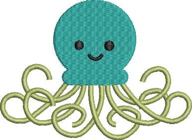 Octopus Machine Embroidery Logo