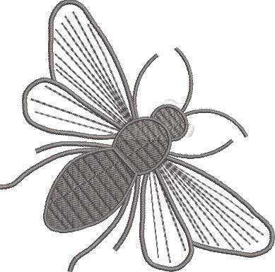 Black Fly Embroidery Design