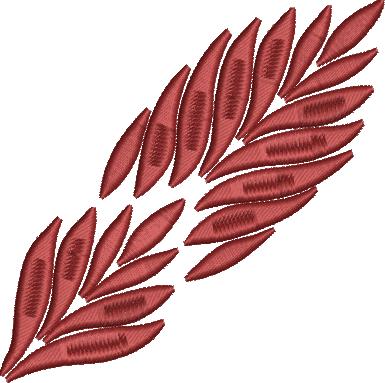 Red Leaves Embroidery Design 